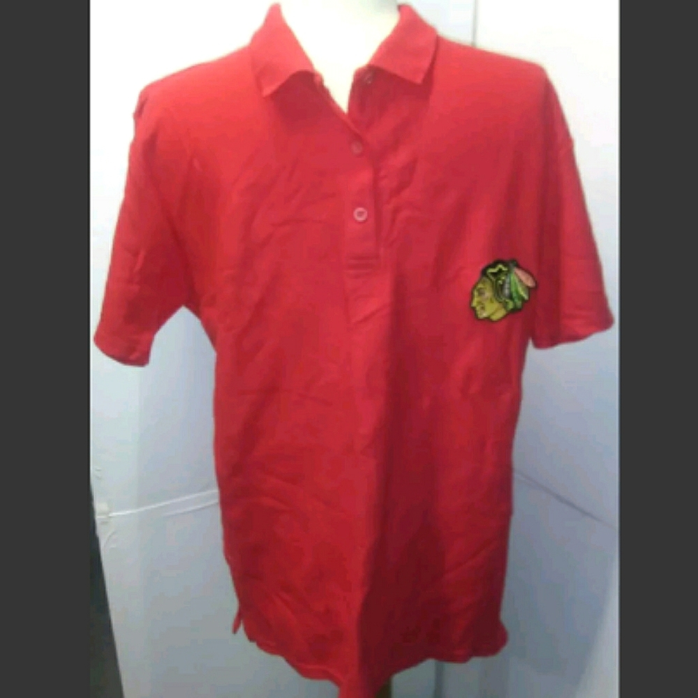Chicago Blackhawks NHL Women Golf Polo Shirt (XL)